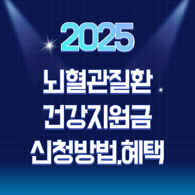 2025년 뇌혈관질환 건강지원금 신청방법, 혜택