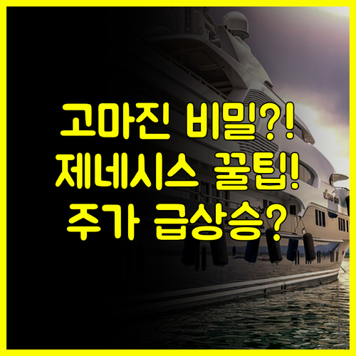 고마진 현대차 주가 전망 제네시스 RV