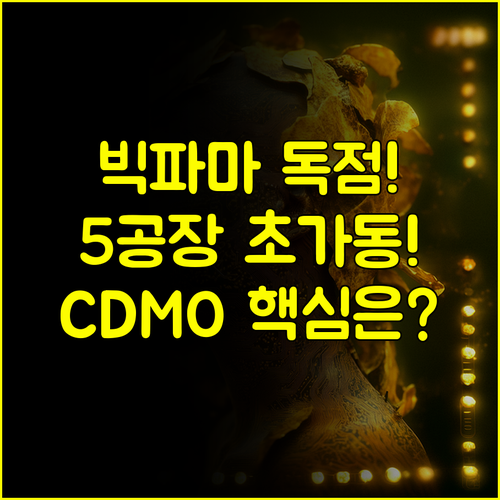 빅파마 수주 독점력 삼성바이오로직스 5공장 조기 가동 효과와 CDMO 미래