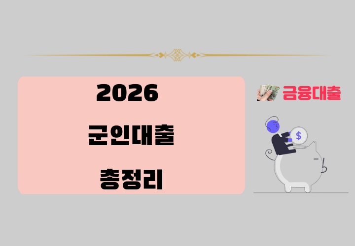 2026년 군인대출 특징,조건,금리,한도,신청방법