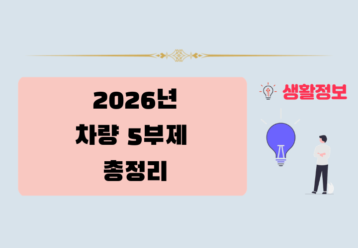 차량 5부제 시행 총정리